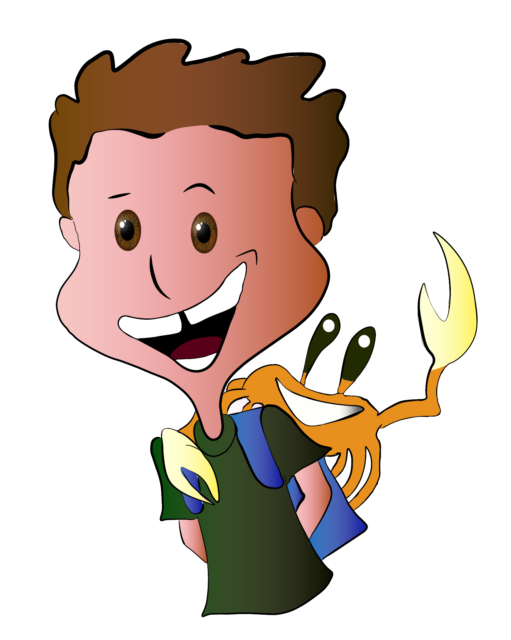 Mascotes iiBrasil: personagem inspirado em Davi e um garoçá, também conhecido como maria-farinha